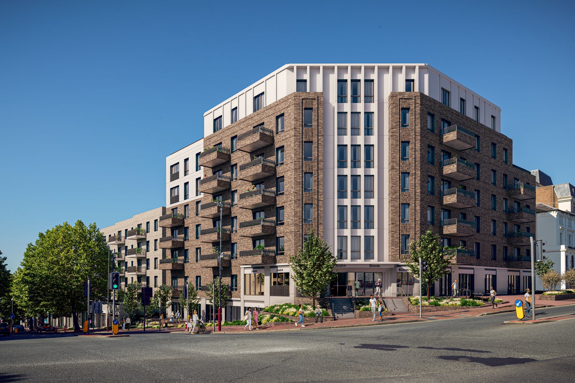 The Tunbridge Wells town-centre scheme, 166 homes, brought forward after 21 years stalled